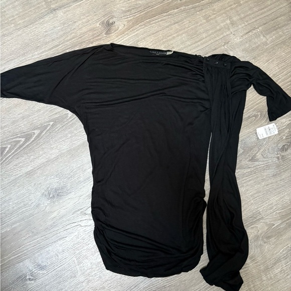 Alice & Olivia Dolman Sleeve Tee with Removable Wrap Scarf SZ M - Picture 5 of 10